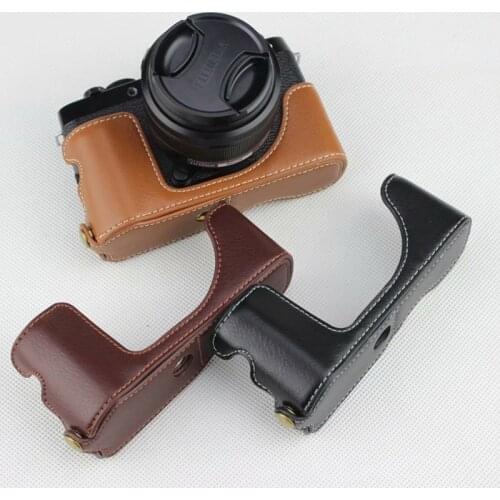 Real Genuine Leather Body bottom case Camera bag For fujifilm X-T100 Fuji XT100 XT200 x-t200 case shell With Battery Opening