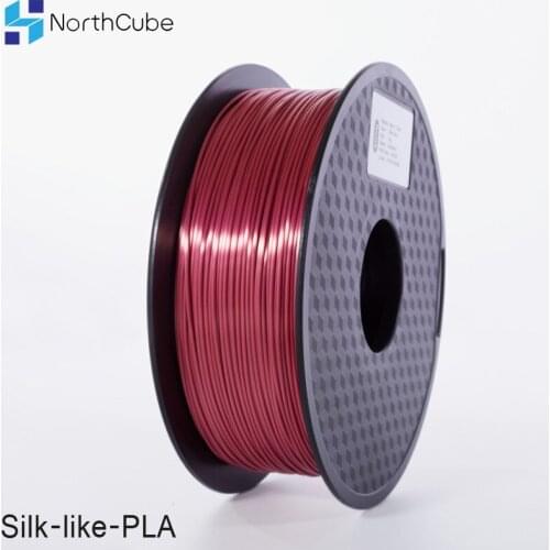 NorthCube 3D Printing Silk PLA Filament 3D Printer Filament 1.75mm 1KG Silk Like Series Silk Wine Red Color Filament