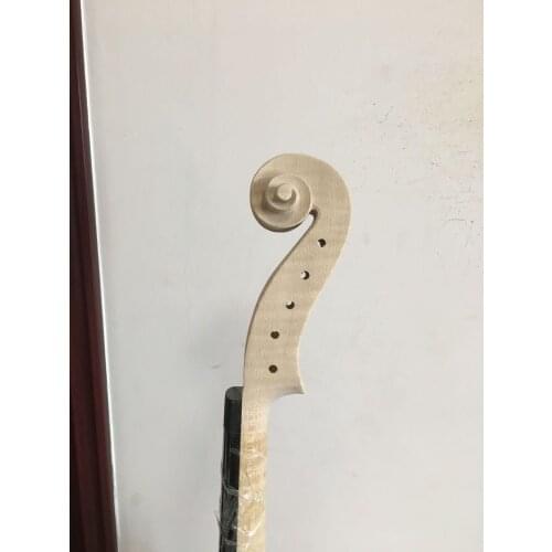 NEW 5 strings 4/4 white violin unfinished instrument with ebony fingerboard