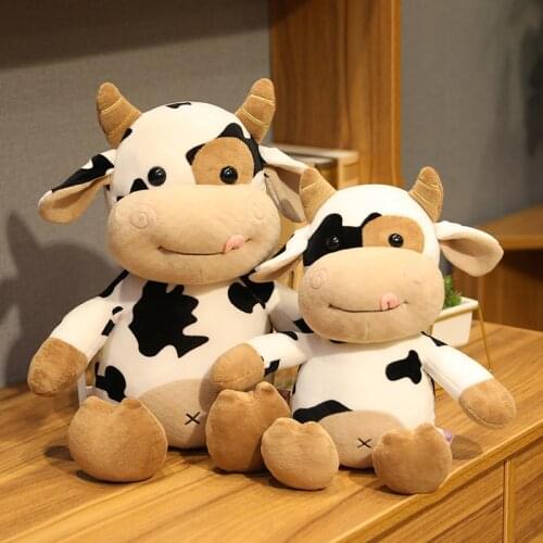 New Cute Animal Cartoon Cows Stuffed Plush Toy Kawaii Cattle Comfortable Soft Toy Children Birthday Present Christmas Gift