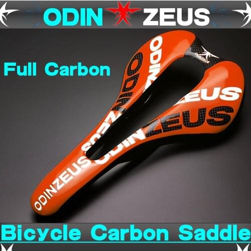 Odinzeus 3K Gloss/Matte Full Carbon Fiber Colorful Mountain Bike Comfortable Widened Saddle/Road/MTB Carbon Bicycle Saddle Seat