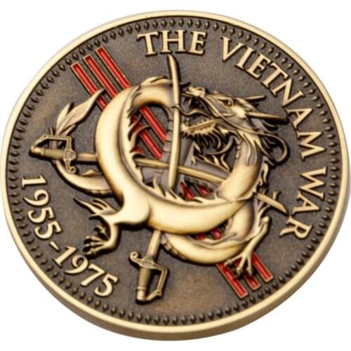 Custom 3D Zinc Alloy Brass Metal Enamel Antique Gold Challenge Coin No Minimum