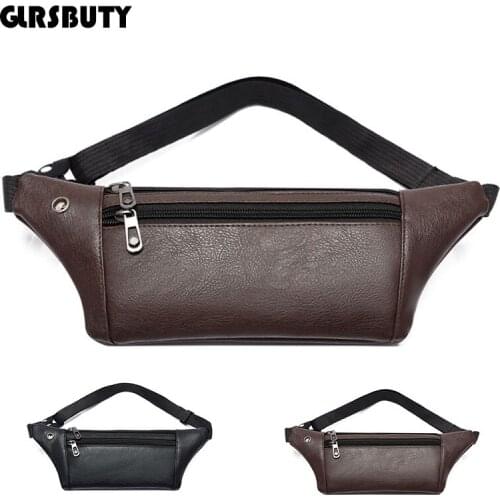 Waist Bag Women Belt Bags Banana Fanny Pack Hip Bum Pouch Money Pu Leather Pockets for Men Female 2020