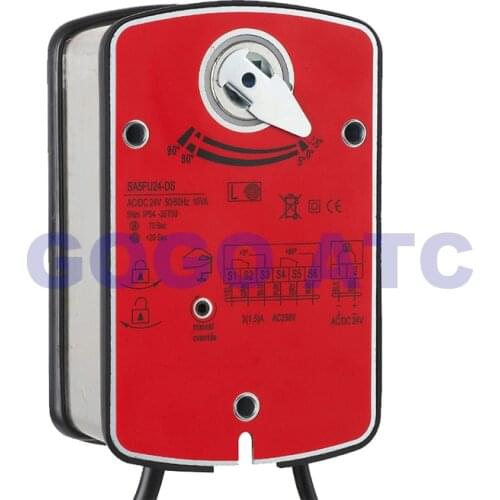 Fire and smoke damper Actuator 5Nm on/off 2 point and thermal sensor SAF72 for HVAC system ADC24V / AC100-240V