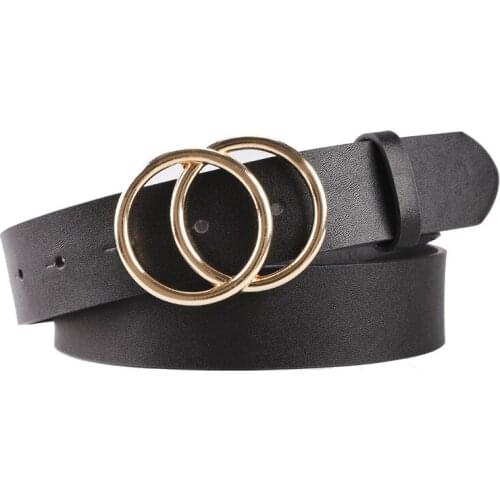 Women Solid Fashion Buckle Waist Casual Shape Metal Circle Belt Riem Cinto Feminino Ceinture Femme Cinturon Mujer Harajuku Cinto