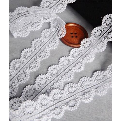 Width 25mm hot 15yards 2colors Embroidered Net Lace Trim fabric Garment ribbon headband wedding party decoration DIY Accessories