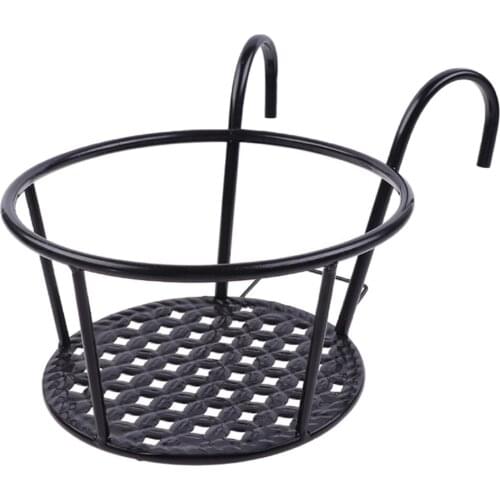 Heavy-duty Potted Flower Hanging Basket Rack Holder Iron Art Garden Decor