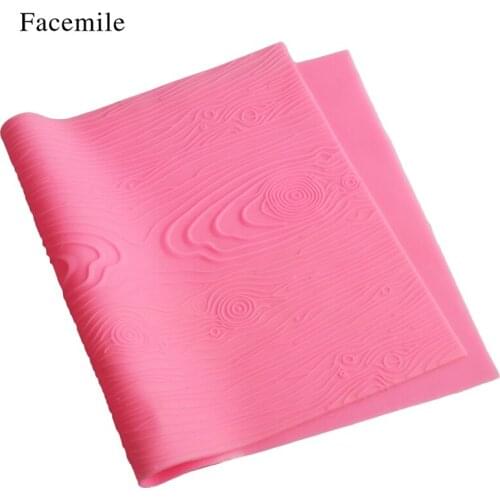 Facemile Tree Bark Texture Silicone Fondant Cake Lace Impression Mat Baking Border For Cupcake Wedding Cake Decoration Tool