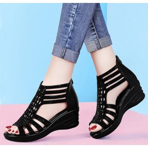 Shoes Women Slippers Heel Sandals Womens 2021 Summer New Fashion Heel Womens Sandales Femmes