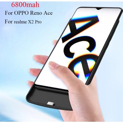 6800mAh Power Bank Battery Charger Case For OPPO Reno Ace External Backup Charging Cover For realme X2 Pro Battery Case