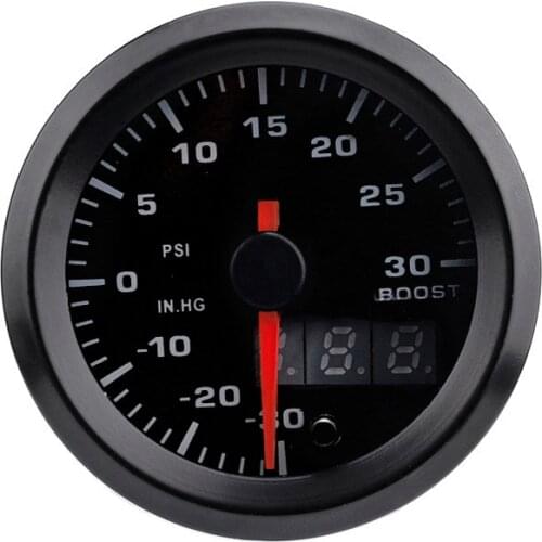 2" 52mm 7 Colors LED Car Auto PSI Turbo Boost Gauge Meter High Speed Stepper Motor With Sensor Car Meter