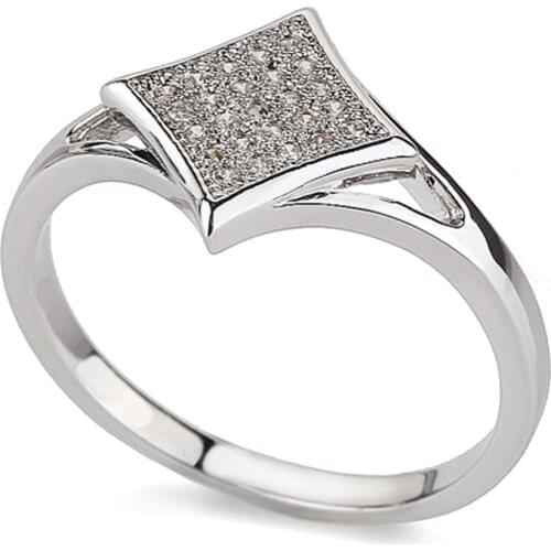 Best gifts fashion rings for women 2015 White Zircon lady jewellry Exquisite CZ Lady Rings