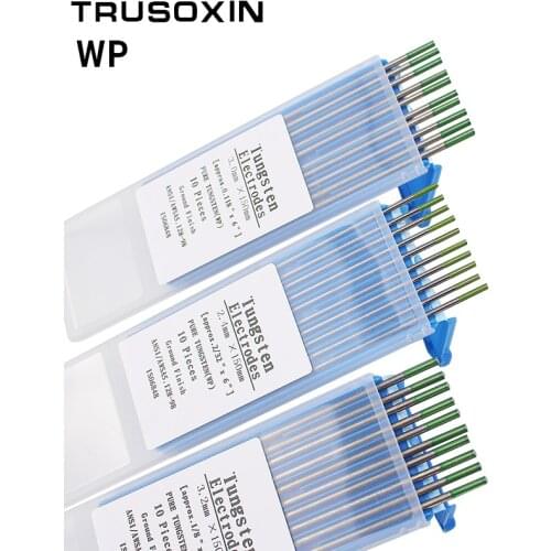 10pcs Green Code 1.0/1.6/2.0/2.4/3.0/ 3.2/ 150MM Tungsten Electrode Tungsten Needle/Rod for Welding Machine with TIG Function