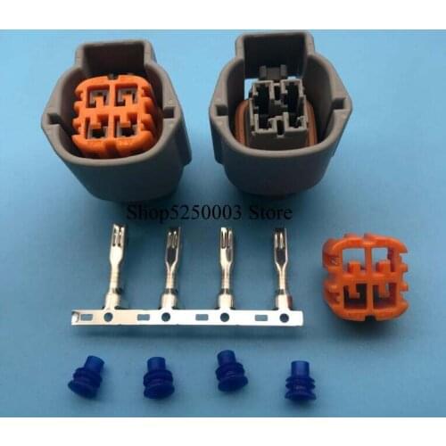 2 Sets 4 Pin Waterproof Oxygen O2 Sensor Plug Female Automotive Connector 6189-7757 forNissan