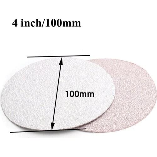 20pcs 4 inch 5 inch/100mm 125mm White Sanding Discs Polishing Pad Sanding Paper Sheets for Abrasive Sanding Discs Tools