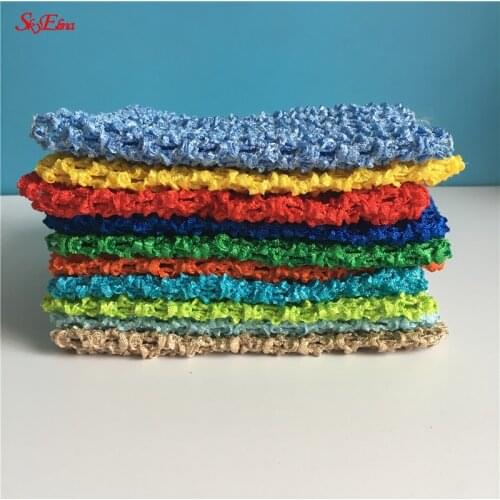 20x23CM Children Crochet With High Elastic Solid Woven Belt Tube Tutu Tops Wrap Chest DIY Baby Shower Tutu Skirt 5z