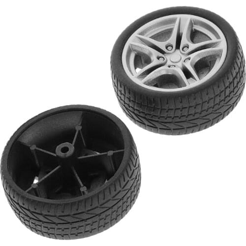 4pcs New high quality 48mm Simulation Rubber Wheel Tire Wheel Toy Model DIY RC Spare Parts