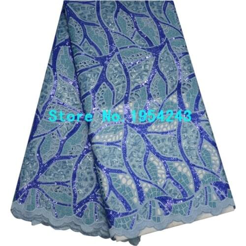 African Organza Lace Fabric 2017 High Quality Lace Handcut Double Organza Net Lace With Sequins For Sewing Accessories CCD-01