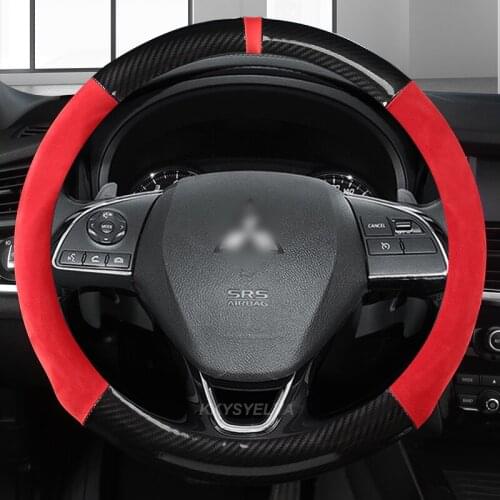 Car steering-wheels cover 38cm 15" For Mitsubishi ASX RVR Pajero Sport Outlander PHEV Airtrek Grandis lancer evo Eclipse Cross