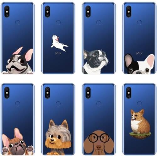 For Xiaomi Mi Max Note 1 2 3 Phone Case Silicone Soft Pug Dog French Bulldog Corgi Puppy Back Cover For Xiaomi Mi Mix 1 2 2S 3