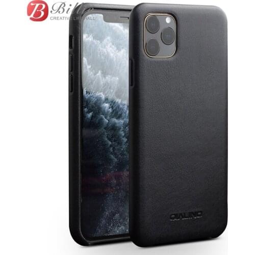 3 Colors Genuine Leather Slim Phone Case For iPhone 11/11 Pro Fashion Pure Handmade Anti-knock Back Cover for iPhone 11 Pro Max