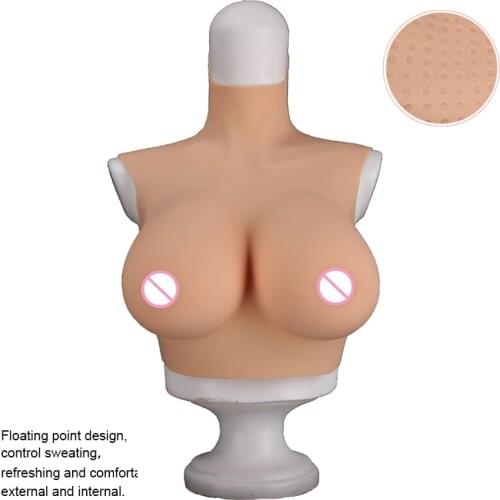 Realistic Breast Forms Fake Boobs 6th Generation Skin Spot Breasts for Crossdressers Drag Queen Shemale Transgenders G cup