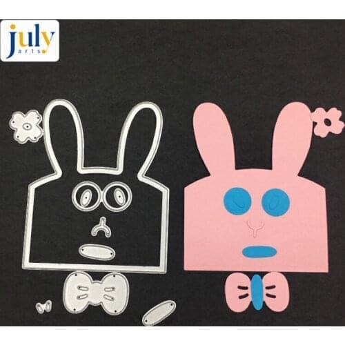 Julyarts Big Rabbit Stamp And Die Sets Cutting Embossing Cutter Paper For DIY Scrapbooking Cutting Decoration Silver Craft Dies
