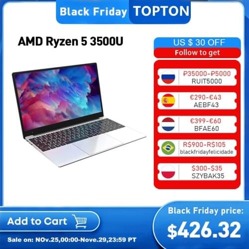 Topton H7 15.6 inch Ultrabook AMD Ryzen 7 2700U 8/12/20/36GB DDR4 512/1T/2T NVMe SSD Metal Notebook Windows 10 Pro Gaming Laptop