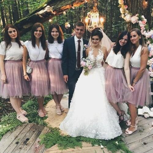 Bridesmaid Pretty Tulle Skirts Quality 2020 Vintage Custom Made Midi Women Girls Tutu Skirt Zipper 3 Layer Tulle And 1 lining