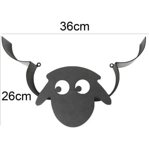 Toilet Paper Holder Cartoon Animal Pattern Wall Mounted Iron Sheep Cow Roll Paper Storage Rack for Bathroom