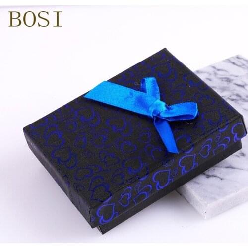 Box Heart 2019 New Hot Engagement Ring Earrings Necklace Bow Square Jewelry Organizer Display Gift Holder Red Navy Black Pink CC