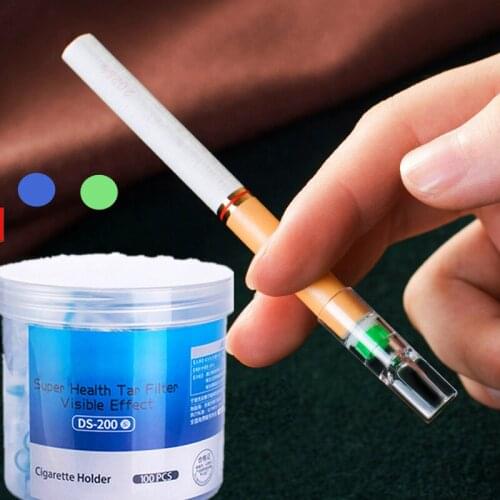 200pcs Disposable Smoking Filter Pipe Tobacco Cigarettes Reduce Tar Filter Holder Cleaning Container Smoking Accessories