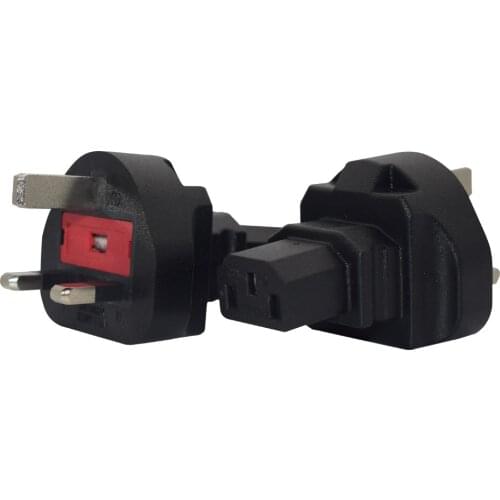 UK TO IEC320 C13 Power Conversion Plug,UK 3 prong Converter,IEC320 C13 3 hole to UK 3 pin AC power adapter