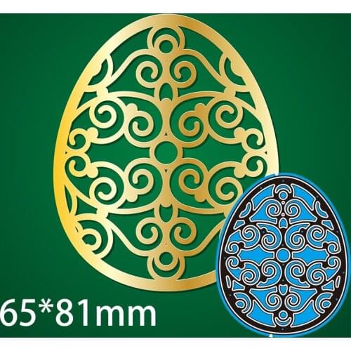 Cutting Dies Easter Eggs Greeting Card Lace New Metal for DIY Scrapbooking Photo Album Embossing Paper Card 65*81mm