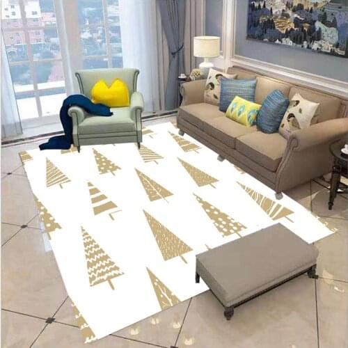 Modern Nordic style Christmas tree 3D printing Floor mat Door mat Anti-slip mat Carpet Bedroom Home decoration