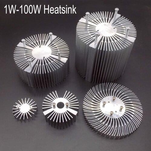 90X10/40/50MM&36MM/53MM 1W 3W 5W 10W 20W 30W 50W 100W Watt High Power LED Heatsink cooller F Growth Plant light DIY