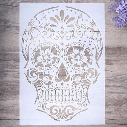 A4 29cm DIY Mandala Skull Owl Layered Templates Wall Painting Scrapbooking Coloring Embossed Decorative Card for Album Template