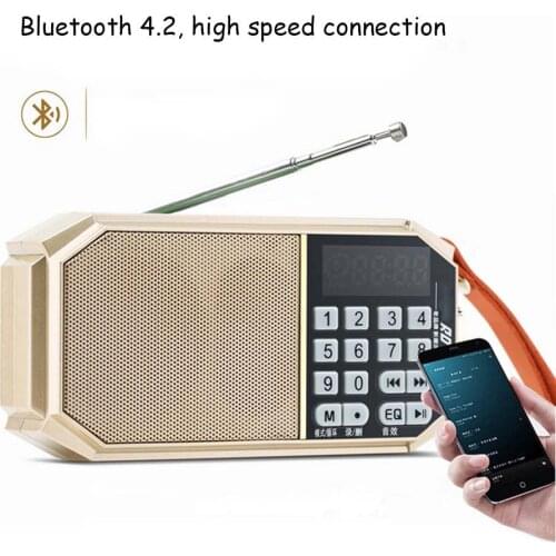Outdoor Wireless Bluetooth Speaker 4.2 Bass Portable Speakers With FM Radio LED Display Support TF Card/U Disk Play