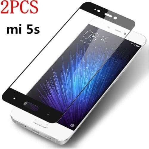 2PCS Full Cover Tempered Glass For Xiaomi Mi5S Mi 5S Screen Protector protective film For Xiaomi Mi5S Mi 5S glass