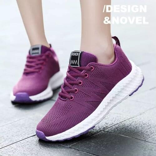 2021 Mesh Women Sneakers Breathable Women Flat Shoes Lightweight Casual Shoes Ladies Lace-up Shoe Deportivas Mujer Zapatos 35-41