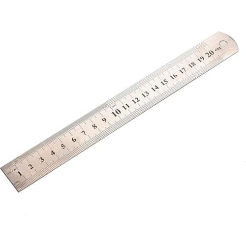 1PCS 20cm Stainless Steel Metric Rule Precision Double Sided Measuring Tools Sewing Tool Accessory Metal Ruler