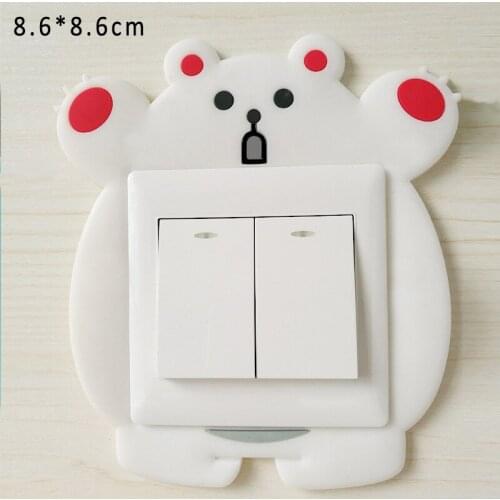 1Pcs Soft Glue Cartoon Pattern for Household On-off Protective Cover 3D Wall Sticker Christmas Decorations Luminous