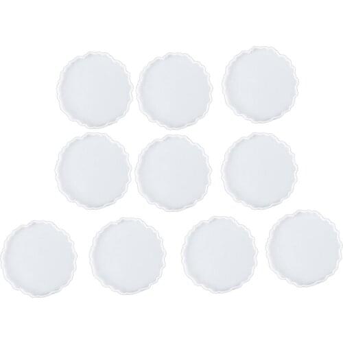 10 Pcs Silicone Agate Coaster Resin Casting Making Mold,Coaster Epoxy Molds Craft DIY, Home Decoration