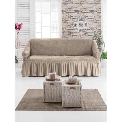 2 Personality Skirted Cotton Sofa Cover Sofa-Stone All Seasons Suitable for Use For Easy To Clean Dry Quickly Couch Seat Furniture Living Room