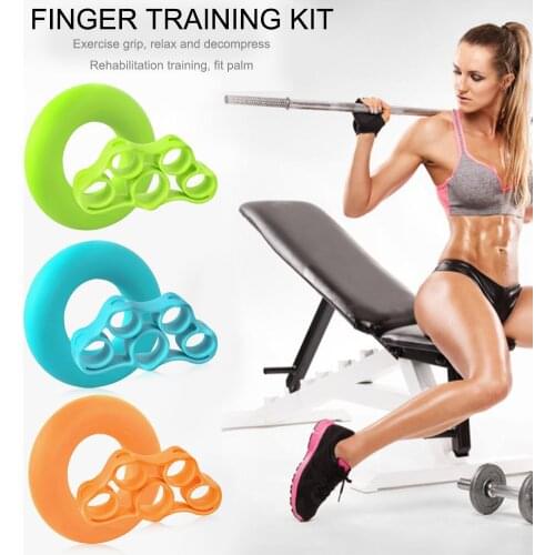 2pcs Finger Stretcher Speed Up Rehabilitation Silicone Gripper Ring Hand Resistance Band Finger Stretcher Wrist Training