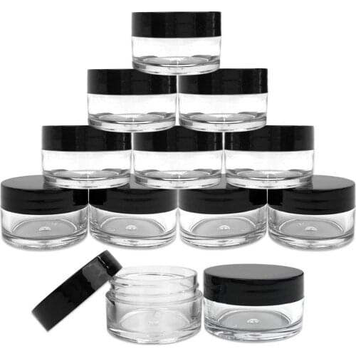 24pcs Empty 20ml Acrylic Clear Round Jars Containers for Cosmetic Makeup Jars Plastic BPA Free Eye shadow Samples Tool Pot