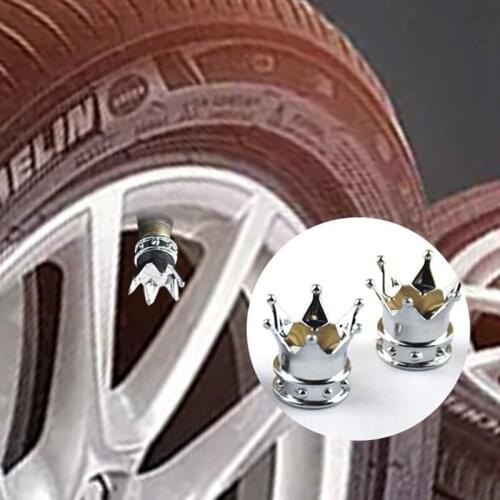 4pcs Gold Black Creative Valve cap Shaped Tyre Wheel Stem Air Valve Car Tire Caps Auto Truck Motorcycle Bike Dustproof Universal