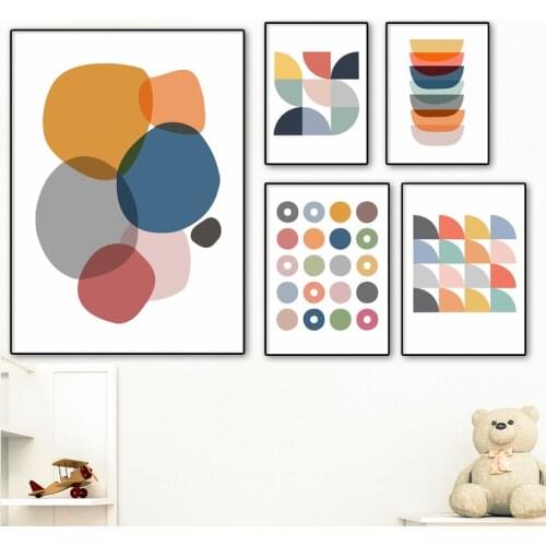Geometric Figure Painting Abstract Poster Wall Art Canvas Painting Nordic Posters And Prints Wall Pictures For Living Room Decor
