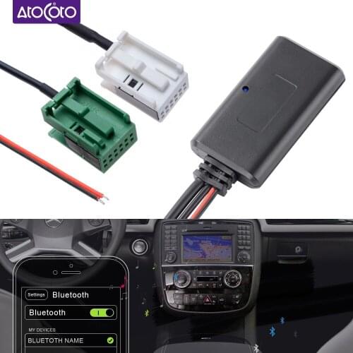 Car Aux Bluetooth Adapter AUX Cable Adapter For Mercedes Benz Audio 20 30 50 APS Comand NTG 2.5 CLC SLK W169 W245 W203 W209 W164
