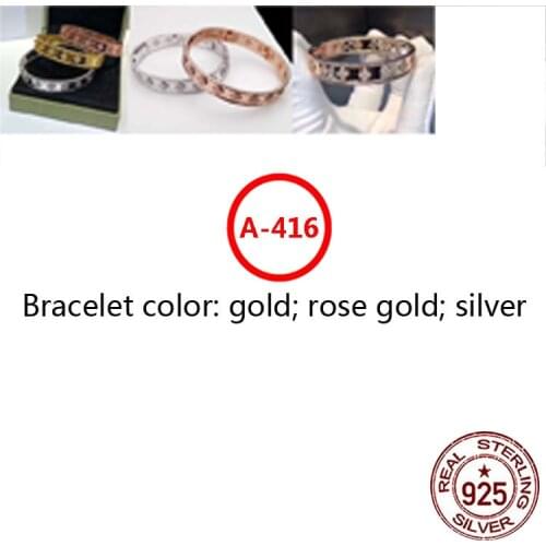 A416 S925 sterling silver bracelet personality fashion style four-leaf clover kaleidoscope bracelet style new jewelry girlfriend